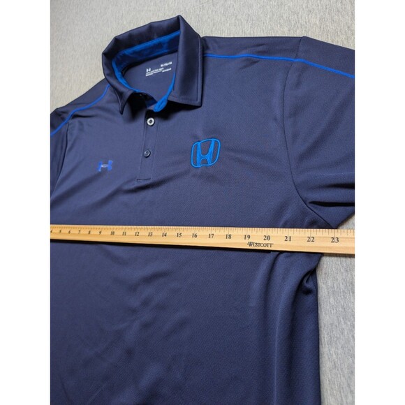 Honda Embroidery Under Armour Mens Tech Golf Polo Shirt  Fit Navy Size XL - Picture 7 of 9